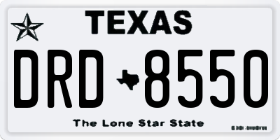 TX license plate DRD8550