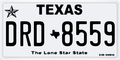 TX license plate DRD8559