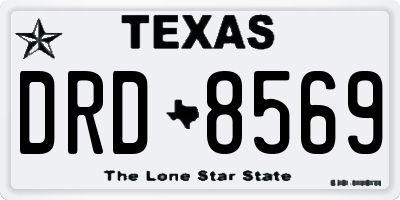 TX license plate DRD8569