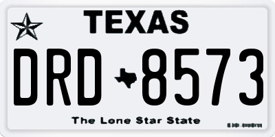 TX license plate DRD8573