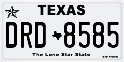 TX license plate DRD8585