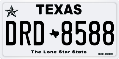 TX license plate DRD8588