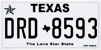 TX license plate DRD8593