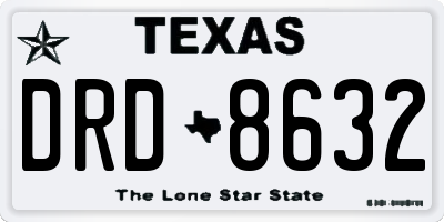 TX license plate DRD8632