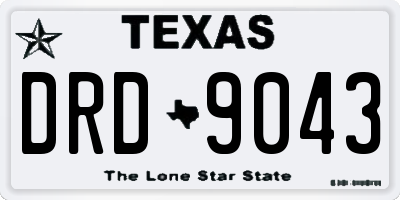 TX license plate DRD9043