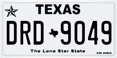 TX license plate DRD9049