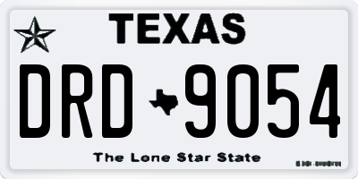 TX license plate DRD9054