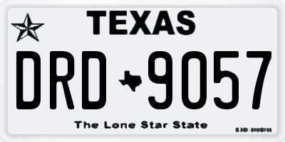 TX license plate DRD9057