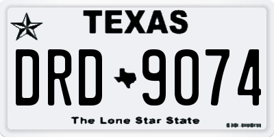 TX license plate DRD9074