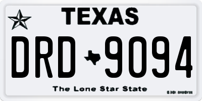 TX license plate DRD9094