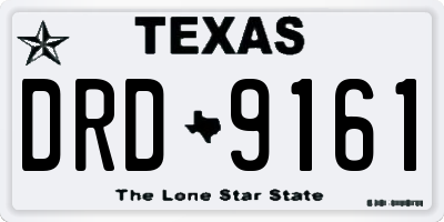 TX license plate DRD9161