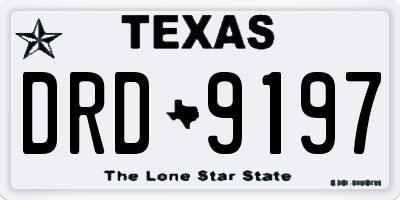 TX license plate DRD9197