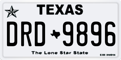 TX license plate DRD9896