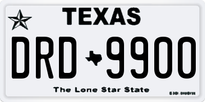 TX license plate DRD9900