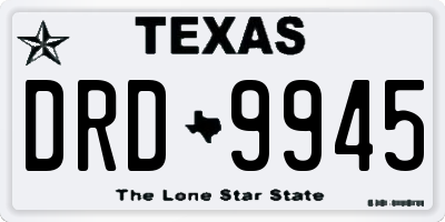 TX license plate DRD9945