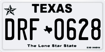 TX license plate DRF0628