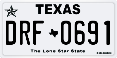 TX license plate DRF0691