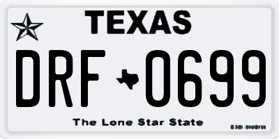 TX license plate DRF0699