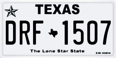 TX license plate DRF1507