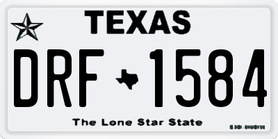 TX license plate DRF1584