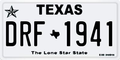 TX license plate DRF1941