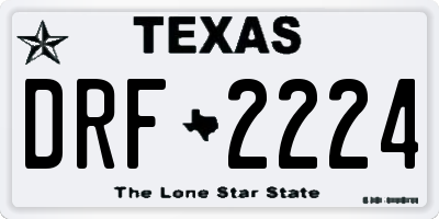 TX license plate DRF2224