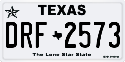 TX license plate DRF2573