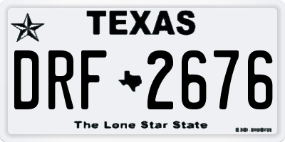 TX license plate DRF2676