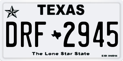 TX license plate DRF2945