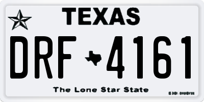 TX license plate DRF4161