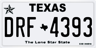 TX license plate DRF4393