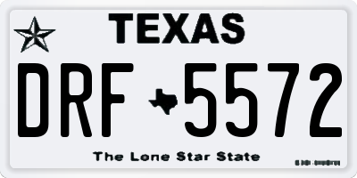 TX license plate DRF5572