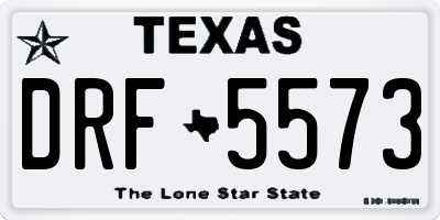 TX license plate DRF5573