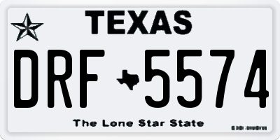 TX license plate DRF5574