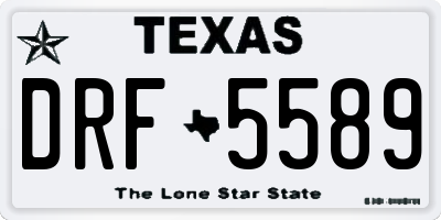 TX license plate DRF5589