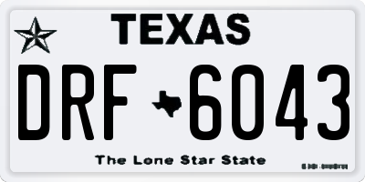 TX license plate DRF6043