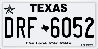 TX license plate DRF6052