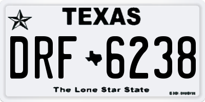 TX license plate DRF6238