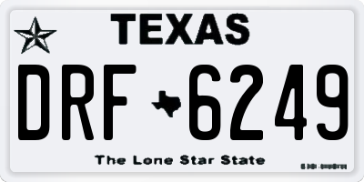 TX license plate DRF6249