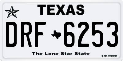 TX license plate DRF6253