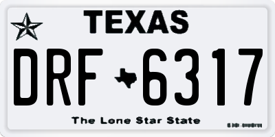 TX license plate DRF6317