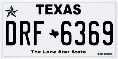 TX license plate DRF6369