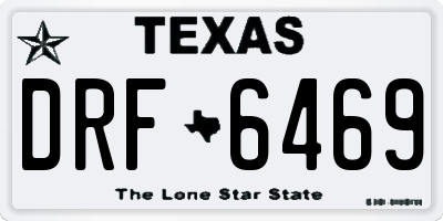 TX license plate DRF6469