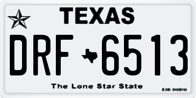 TX license plate DRF6513