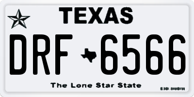 TX license plate DRF6566