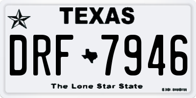 TX license plate DRF7946