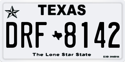 TX license plate DRF8142