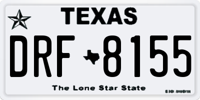 TX license plate DRF8155