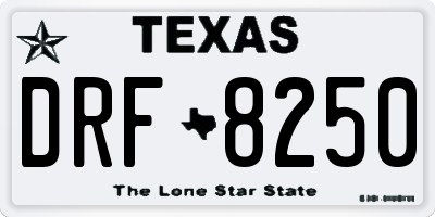 TX license plate DRF8250