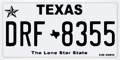 TX license plate DRF8355